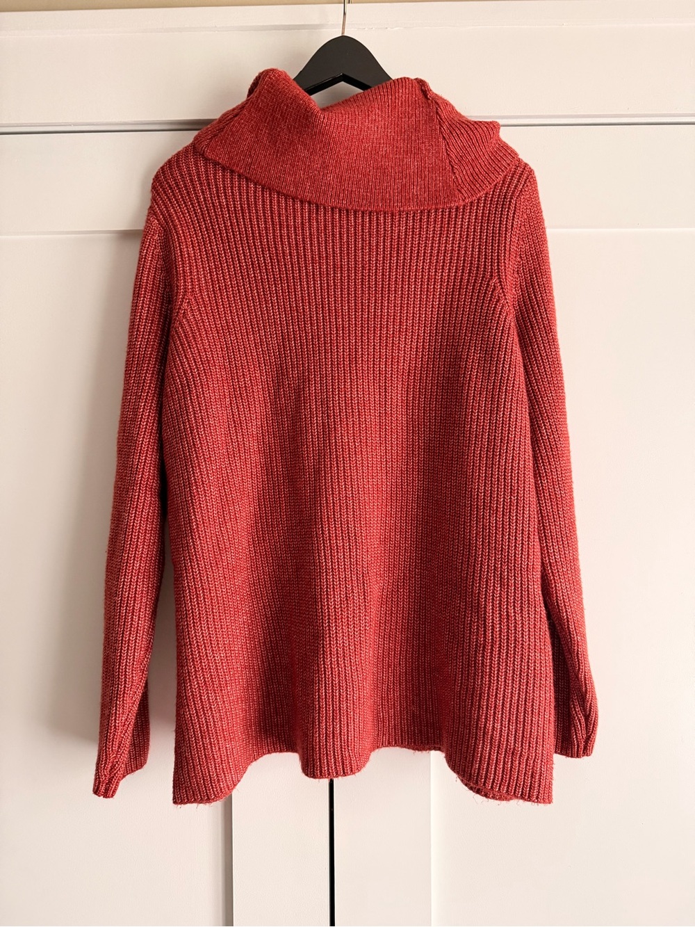 Lane Bryant Ribbed Cowl Neck Sweater - Rust - Picture 5 of 5